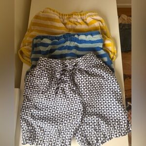 J.Crew and Hanna Andersson Swim trunks and terry Shorts
